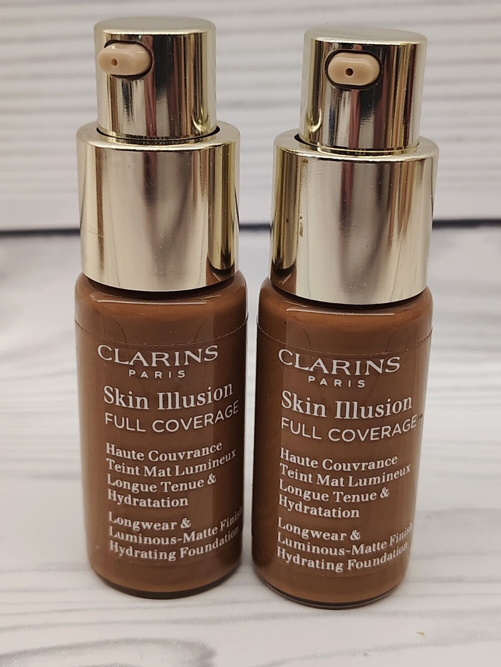 2 Clarins Skin Illusion Full Coverage  Foundation Makeup 118.3W & 118N